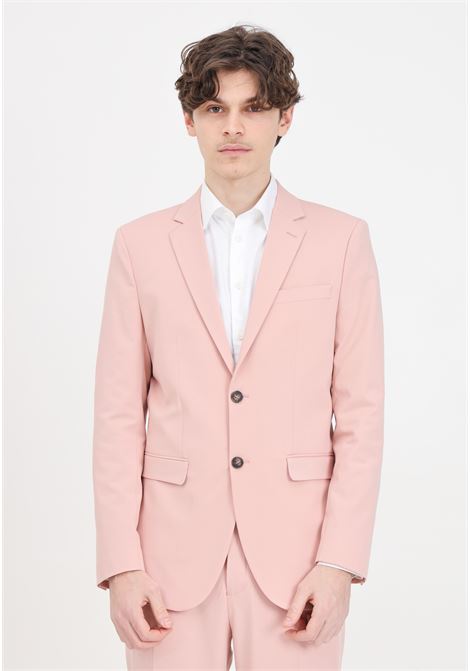 Elegant pink single-breasted men's jacket SELECTED HOMME | 16088563Misty Rose